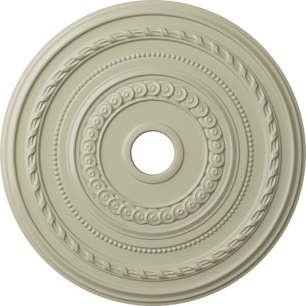 Ekena Millwork Cole Ceiling Medallion (Fits Canopies up to 9 1/8"), 25 3/8"OD x 3 3/8"ID x 1 3/8"P, Clear Yellow CM25COCYF - main